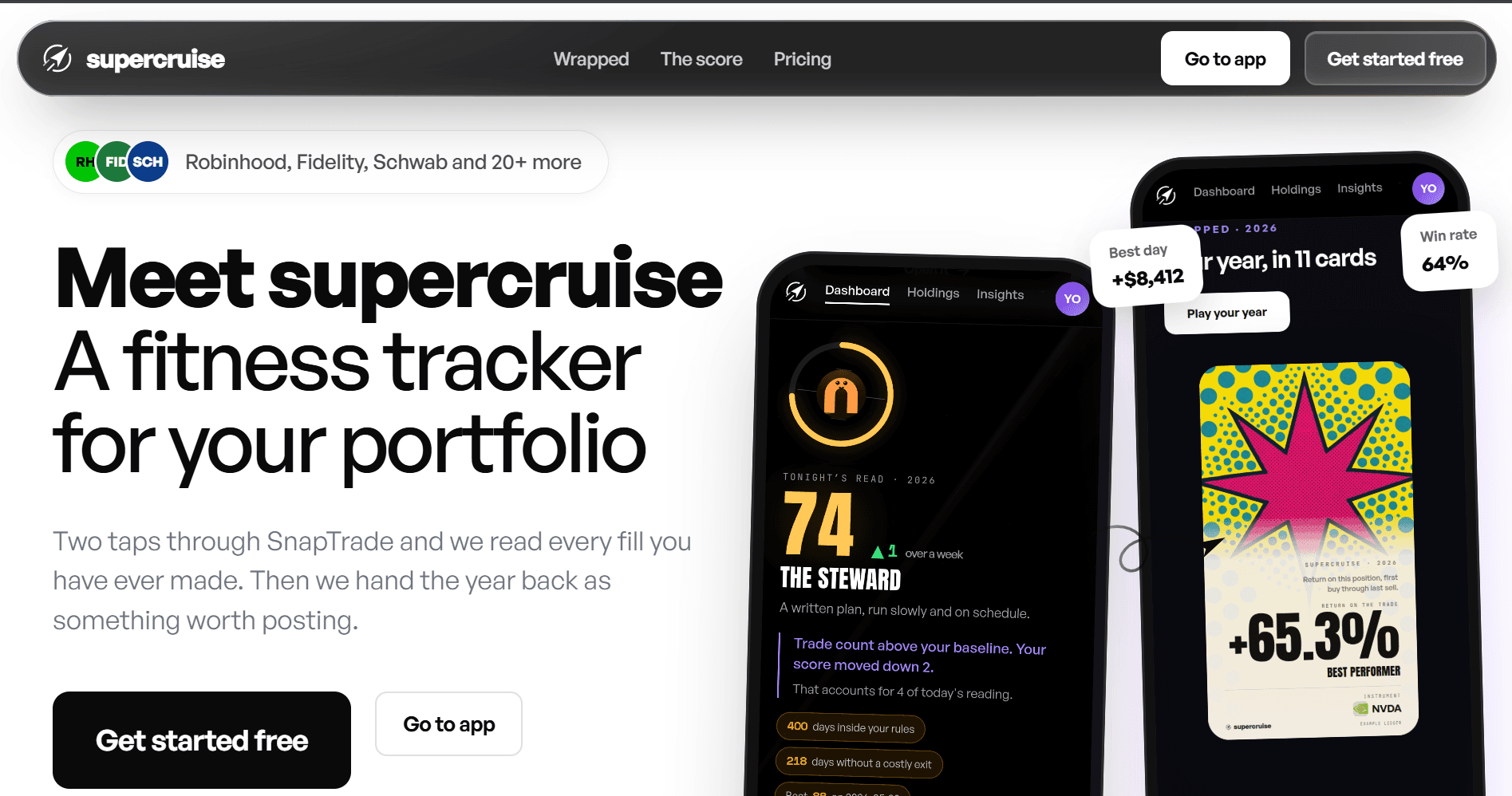 The Supercruise app landing page